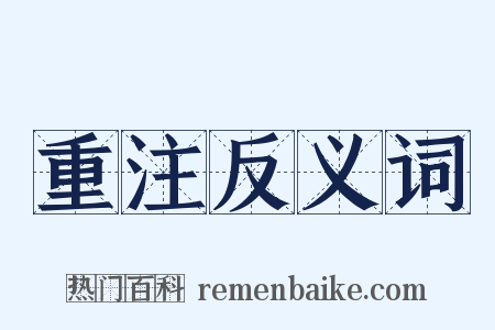 重注反义词是什么意思的图片